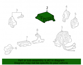 Module srs airbag computer airbags Lexus UX200 19-