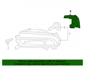 Fog lamp mount PTF left Audi A3 8V 15-20