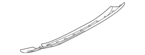 Rear bumper lip for Audi A3 8V 15-16 with 2 pipes, structure