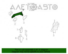 Door handle outer rear right Mercedes X164 GL