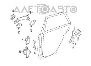 Door handle outer rear right Mercedes X164 GL