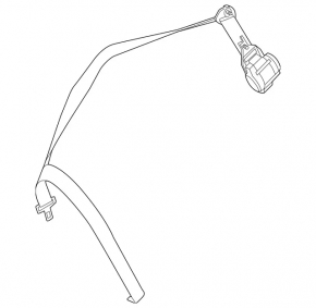 Seat belt rear right Mercedes GLS-class X166 13-19 black