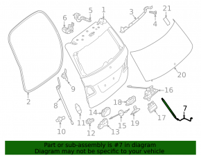 Right tailgate shock absorber Mercedes W166 ML/GLE 12-19 electric