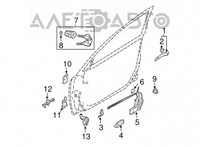 Front left door stop Mazda6 03-08
