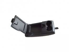 Left rear seat back armrest for Nissan Leaf 13-12, black leather, punctured leather