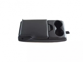Left rear seat back armrest for Nissan Leaf 13-12, black leather, punctured leather