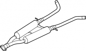 Infiniti G25 G35 G37 4WD 2007-15 2WD Exhaust Line Center