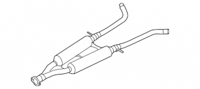 Infiniti G25 G35 G37 4WD 2007-15 2WD Exhaust Line Center