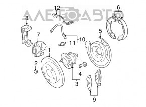Brake disc rear left GMC Terrain 10-17 20.0 mm