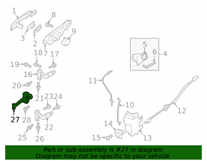 Door limiter front left Volvo XC90 16-23