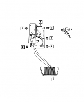 Dodge Journey 11-20 brake pedal with sensor