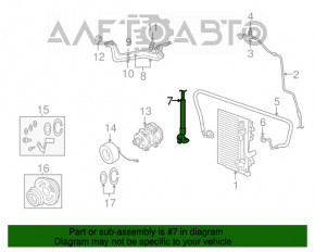 Air conditioner tube compressor-heater Chrysler 300 11-13