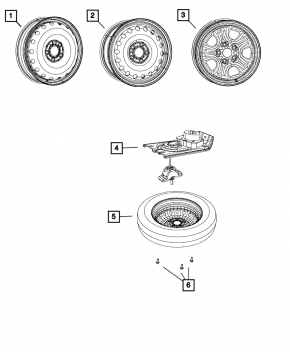 Spare tire for Dodge Durango 11-24 R18 175/90, iron, rubber cracked
