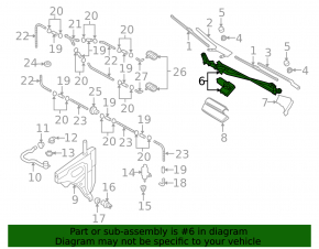 Windscreen wiper trapezoid Audi Q7 4L 10-15