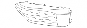 Lower grille of the front bumper right BMW X1 F48 16-18 open, without parking sensors