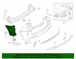 Rear bumper mount, right outer, BMW X3 G01 18-23 2022-24.
