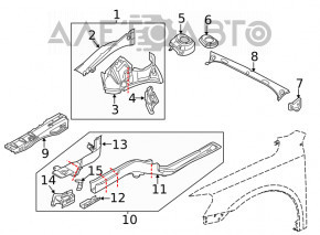 Front right quarter VW Passat b7 12-15 USA
