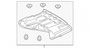 Rear Fuel Tank Guard Lexus ES350 13-18