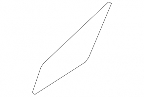 Door glass triangle with seal front left Subaru Forester 19- SK