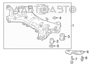 Front subframe Kia Optima 16 - dent