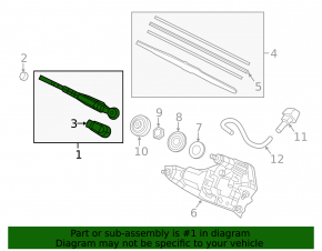 Rear wiper arm for Honda CRV 12-16