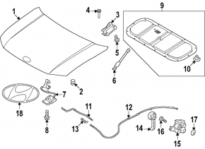 Hyundai Santa Fe 24-25 Hood Lock
