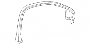 Door frame inner front left GMC Terrain 18- black