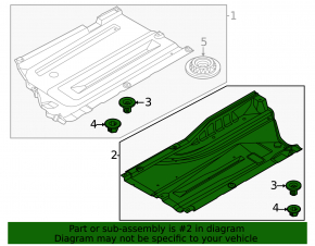 Rear right underbody protection Hyundai Sonata 20-22