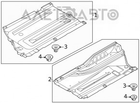 Rear right underbody protection Hyundai Sonata 20-22