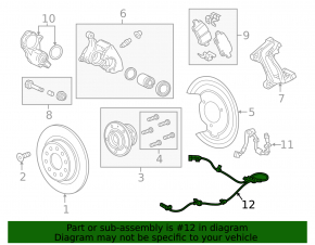 ABS sensor rear left Chevrolet Malibu 16-