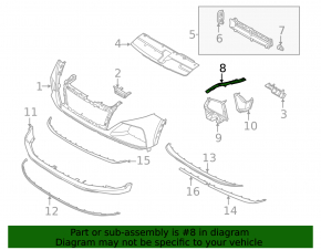 Front bumper mount, right, under headlight, Hyundai Tucson 22-23 Korea, N-line