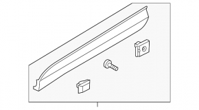 Door trim lower front right Hyundai Santa FE 19-23 silver