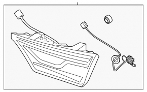 Interior light trunk lid left Kia Forte 19-21 4d LED