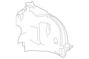 Front left rear fender liner for Mercedes GLC 16-22