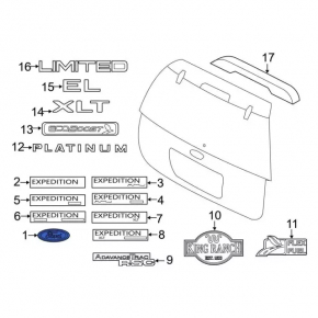 Ford Explorer 16-19 Tailgate Emblem