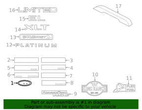 Ford Explorer 16-19 Tailgate Emblem