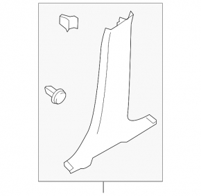 Center pillar trim lower left Ford Focus mk3 11-18 black, scratch
