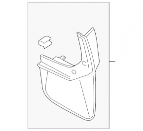 Mudguard rear right Ford Escape 13-19