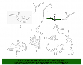 Lexus RX 16-22 hybrid inverter cooling pipe