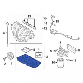 Oil pan Ford Ecosport 18-22 2.0 without drain plug