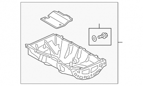 Oil pan Ford Ecosport 18-22 2.0 without drain plug