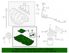 Oil pan Ford Ecosport 18-22 2.0 without drain plug