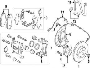 Front left brake disc Mazda CX-90 24-26 348/32mm