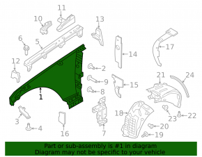 Front left wing Land Rover Range Rover 13-21
