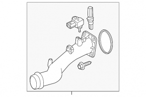 Turbocharger pipe left Mercedes GLA 14-19 2.0 with sensor