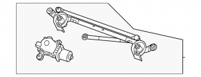 Windscreen wiper linkage with motor Nissan Rogue 21-24 us built