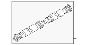 Driveshaft driveshaft Infiniti QX60 14-20 3.5, Hybrid rusty