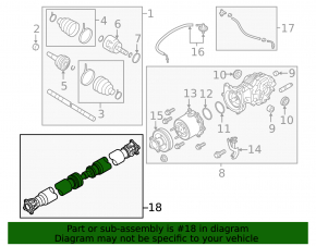 Driveshaft driveshaft Infiniti QX60 14-20 3.5, Hybrid rusty