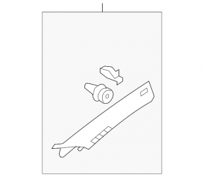 Front pillar trim upper right VW CC 08-17 ser