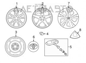 Wheel disk R15x6.5J ET40 Toyota Prius 50 16-22 light curb